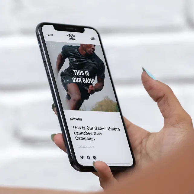 Umbro global platform delivered by Absurd